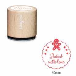 Bollo Woodies - cotto con amore - Natale | Area stampa: Diametro 30mm