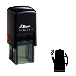 Carta di fedeltà alta caffettiera Timbro manuale autoinchiostrante | Area stampa: 10 x 10mm