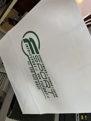 shopper kraft bianco stampa 2 lati verde